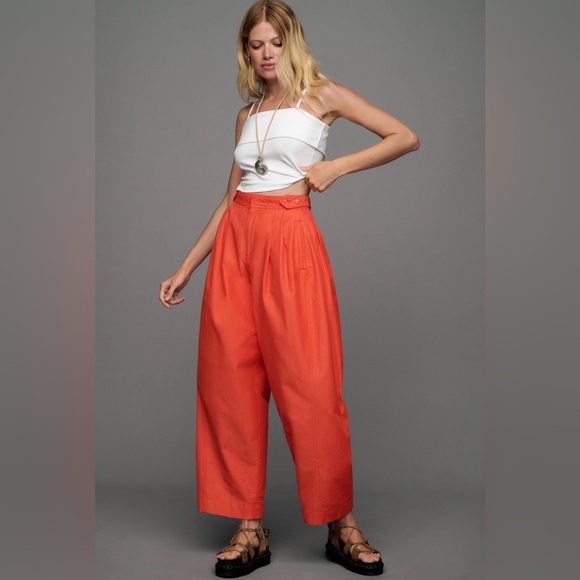 Maeve Pants - Maeve by Anthropologie utility barrel trouser pants orange size 12T